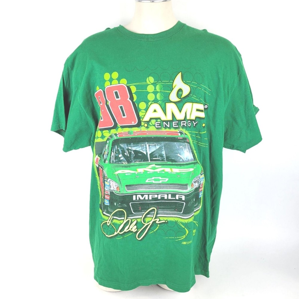 Dale Earnhardt Jr #88 Amp Energy Mens T-Shirt NASCAR 2XL Green